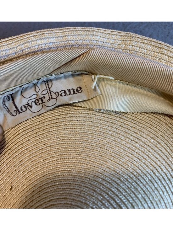 Clover Lane Ladies Beret Ivory Hat Size 22 Vintage main image 11